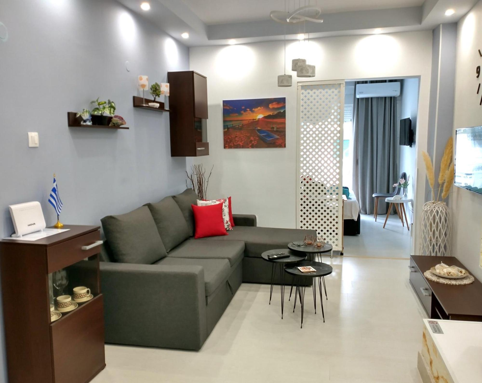 Niko'S Apartment - Beautiful Sea View Apartment ! Peraía エクステリア 写真